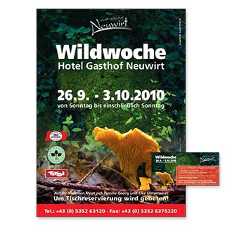 Hotel Neuwirt, Wildwoche Plakat 2010.